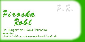 piroska robl business card